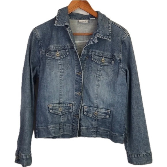 Chico’s Platinum Denim Jean Jacket - Picture 1 of 8